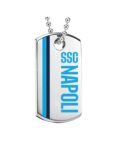 Collana Piastra Pendente Acciaio Uomo Napoli - 4M