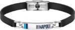 Bracciale in Acciaio e Pelle Napoli - 4M