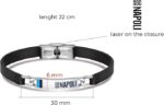 Bracciale in Acciaio e Pelle Napoli - 4M